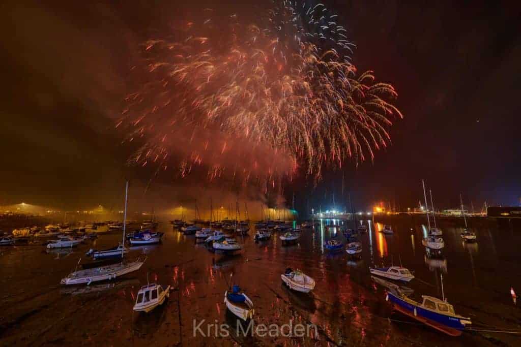 Golowan festival firework display