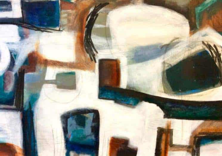 An abstract painting for Degrees art exhibition