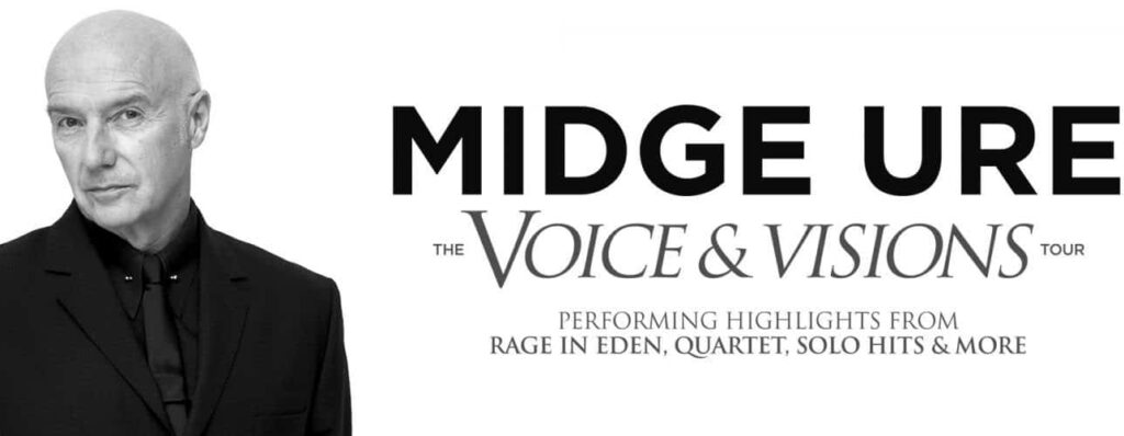 MIDGE URE: VOICE & VISIONS Tour poster