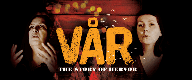 Poster for a storytelling event entitledVår: The Story Of Hervor