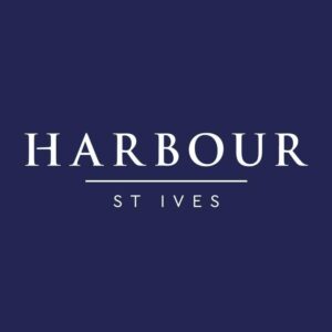 Harbour St Ives logo on navy background