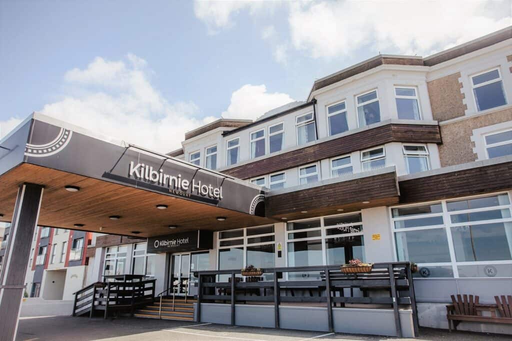 Kilbirnie Hotel exterior in Newquay, sunny day