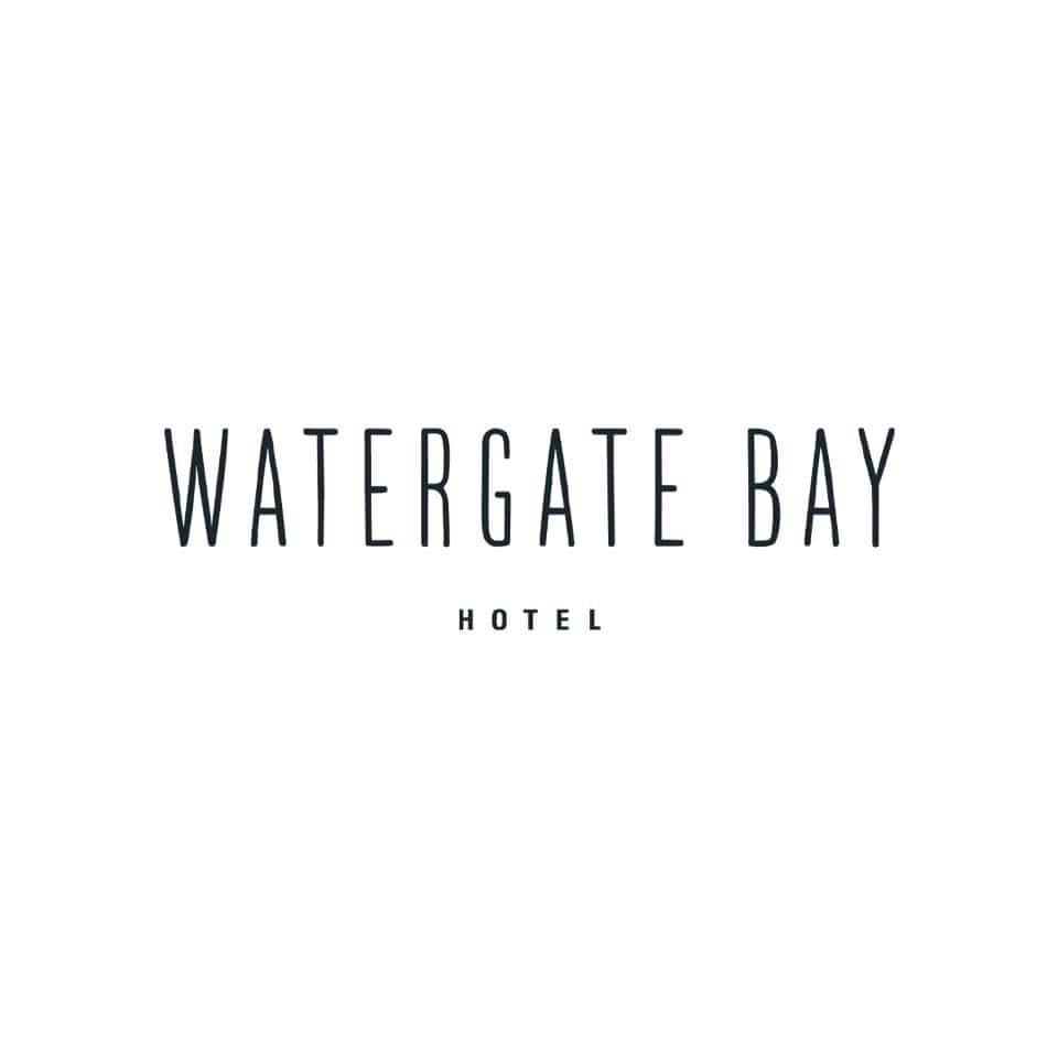 Watergate Bay Hotel logo on white background.